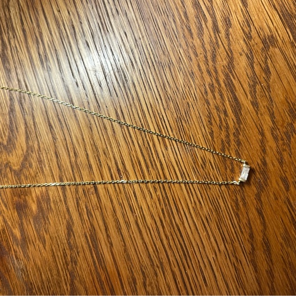 Kendra Scott Juliette Gold Pendant Necklace in White CZ - Picture 4 of 6